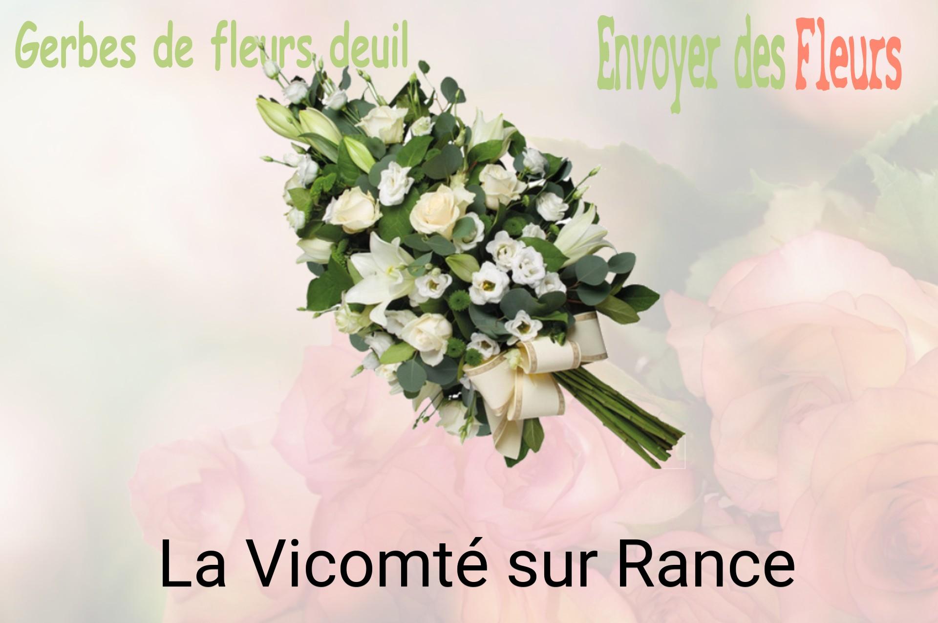 Gerbe de fleurs de deuil livrée à La Vicomté-sur-Rance